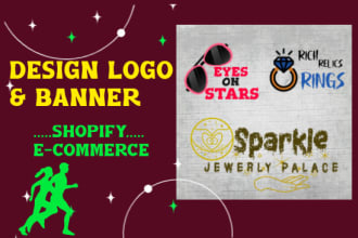 design logo and banner for your shopify store and websites