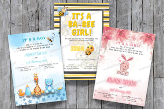 design baby birth poster, announcement or invitation cards