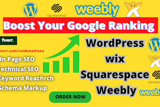 optimize website onpage technical SEO for wordpress wix squarespace weebly