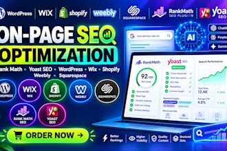 do onpage SEO for webflow, wordpress, wix, squarespace, weebly and schema markup