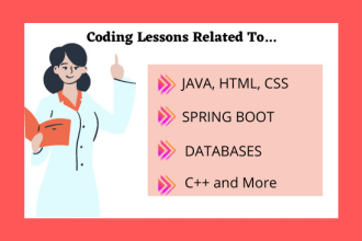 be tutor of java spring boot , databases and will teach you coding lessons