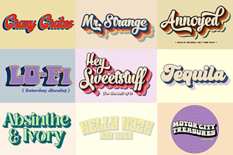 design custom hand lettering, typography font logo, retro script ,t shirt