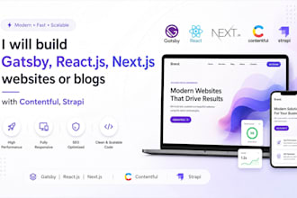 build gatsby, nextjs, websites with contentful, strapi, sanity