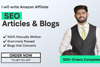 write amazon affiliate articles and surfer SEO blogs for you