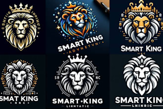 design a minimalistic lion head logo for your business and brand