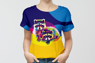do trendy watercolor graphic t shirt design shirt design
