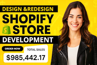 do shopify store design, redesign, shopify website design, dropshipping store