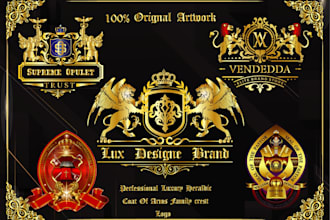 design luxury heraldic, coat of arms logo