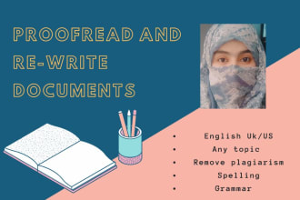 proofread,edit and plagiarism free writing for publication