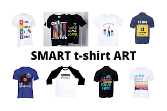create smart t shirt art design in 12 hours
