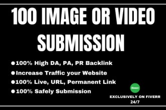 submit video or image submission to 100 sharing sites