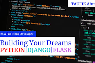 be your python, django, flask wizard