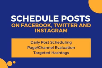 schedule posts and manage your social media