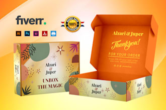 design mailer box, subscription box or shipping box with logo