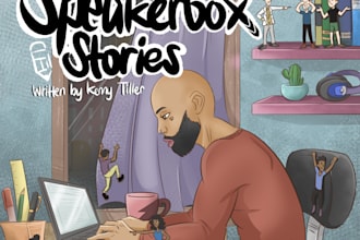 create illustrative podcast cover