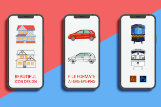 design modern high quality custom icons