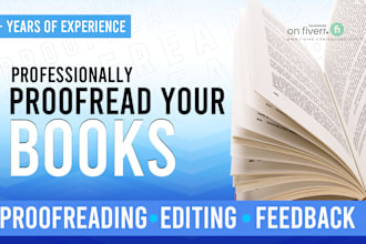 be your book editor and proofread books