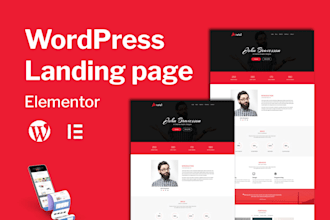design wordpress landing page or elementor landing page