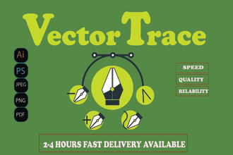 recreate your logo or image perfectly, vector tracing