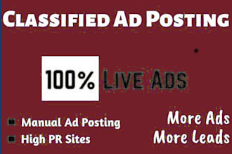 post your free classified ads on ad posting sites
