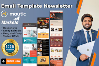 develop marketo and mautic email template or newsletter