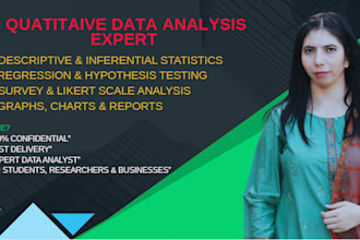 provide professional quantitative data analysis using spss, r, or python