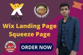 create wix landing page or squeeze page for wix website