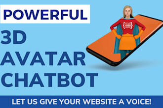 create a smart chatbot with 3d avatar for website or funnel