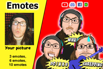make youtube emoji, you tube emote, twitch, discord stickers