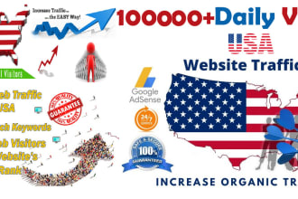 send 100,000 usa traffic and real clicks on ads within 1 day