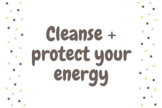 cast protection spell and dark energy removal ritual