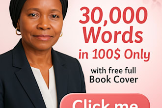 be 30k non fiction, ghost book writer,  and publish ebook amazon KDP