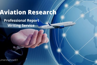 conduct aviation  research and write a professional report