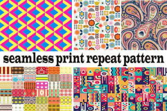 create amazing textile,fabric,watercolor seamless print repeat pattern