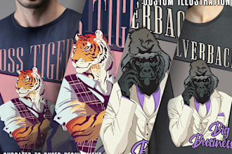 design custom graphic t shirt design illustration for merch