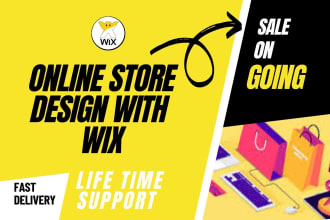 design wix online store or ecommerce website with wix