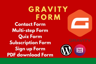 design gravity form or popup form contact form