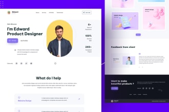 personal portfolio website landing page ui ux design