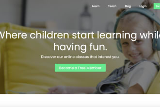 develop e learning lms app live video courses website