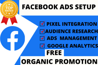 set up facebook conversion ads, pixel installation and manage fb business page