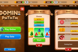 do complete professional game UI UX design