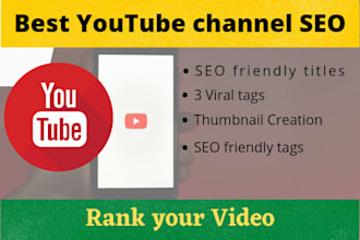 do youtube SEO and video ranking