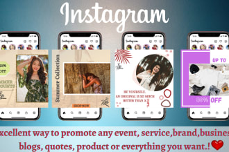 do stylish and modern instagram post design or instagram stories in 24 hours