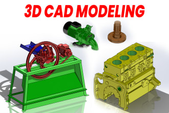 do 3d cad designs, product modelling, product design and mold designs