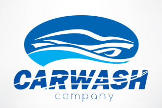 do a car, car racing, car washing, power washing logo