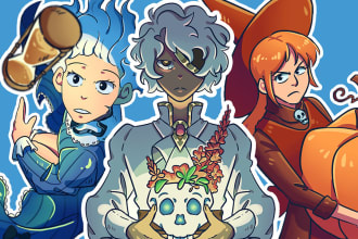 draw amazing cartoons, anime, games, vtuber, and fan art illustration