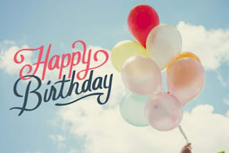 create an anniversary or birthday wish video