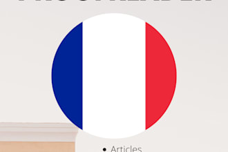 proofread your french text and make it relevant