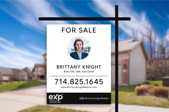 design real estate realtor open house for sale rent yard sign rider