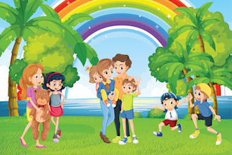 do children book illustrations and children book cover